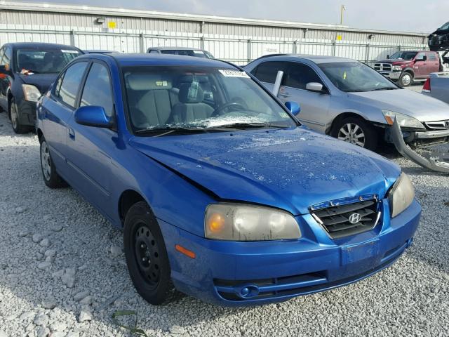 KMHDN46D94U836811 - 2004 HYUNDAI ELANTRA GL BLUE photo 1