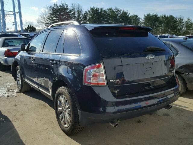 2FMDK48C78BB27318 - 2008 FORD EDGE SEL BLACK photo 3