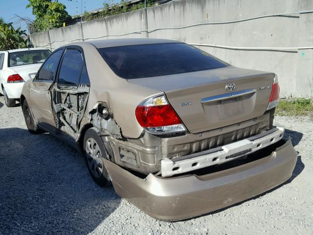 4T1BE32K85U552478 - 2005 TOYOTA CAMRY LE BEIGE photo 3