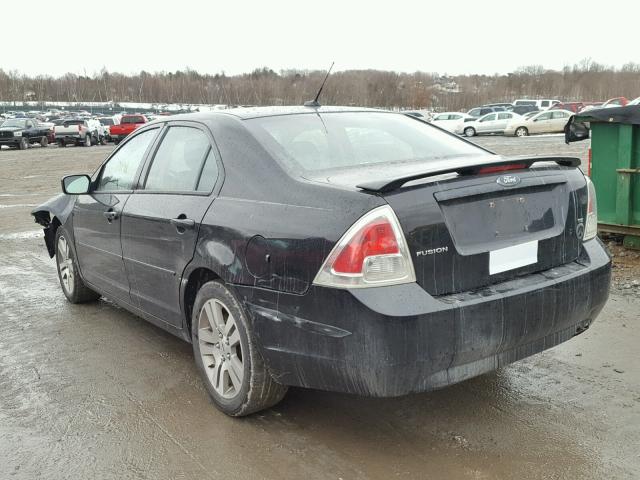 3FAHP07Z57R198173 - 2007 FORD FUSION SE BLACK photo 3