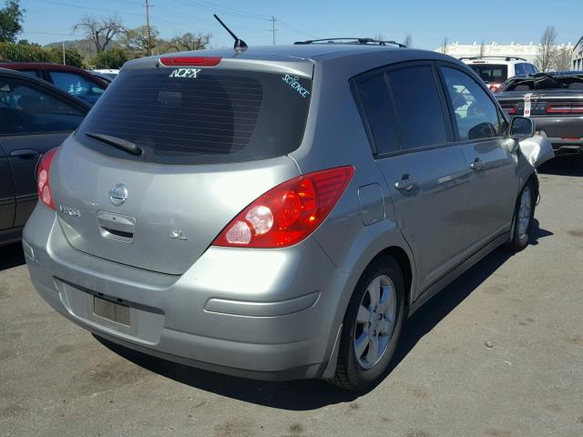 3N1BC13E27L413003 - 2007 NISSAN VERSA S SILVER photo 4