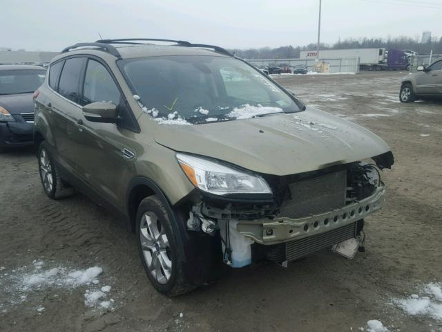 1FMCU9H94DUB06910 - 2013 FORD ESCAPE SEL GREEN photo 1