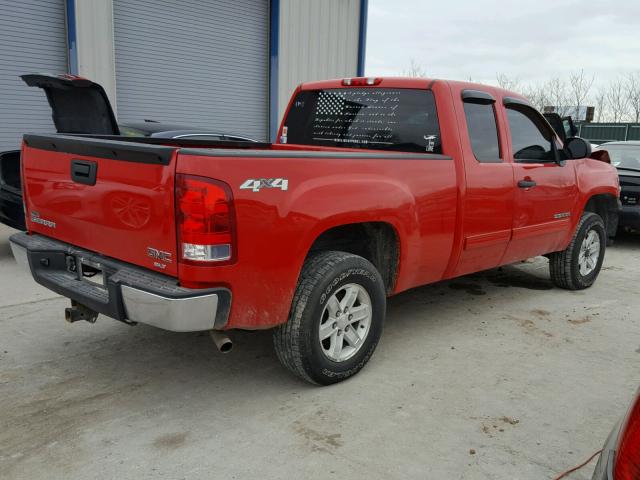 1GTSKVE30AZ207486 - 2010 GMC SIERRA K15 RED photo 4