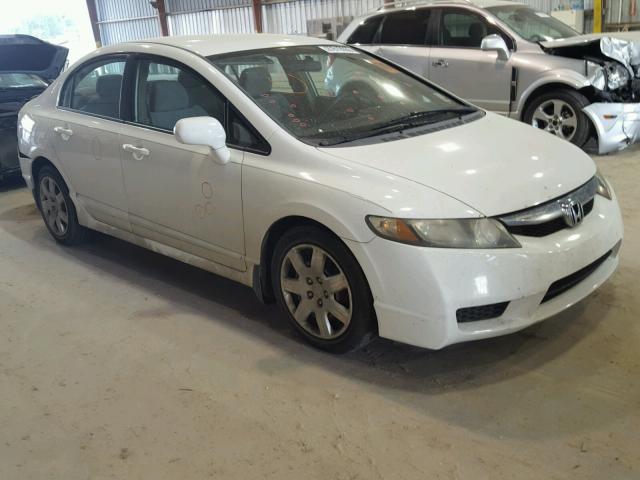 2HGFA16509H360654 - 2009 HONDA CIVIC LX WHITE photo 1