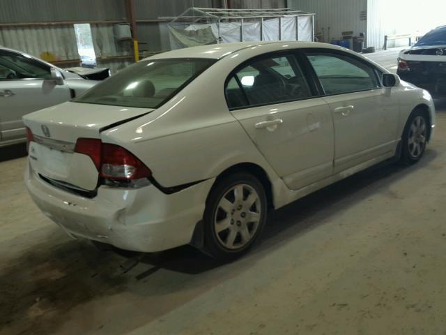 2HGFA16509H360654 - 2009 HONDA CIVIC LX WHITE photo 4