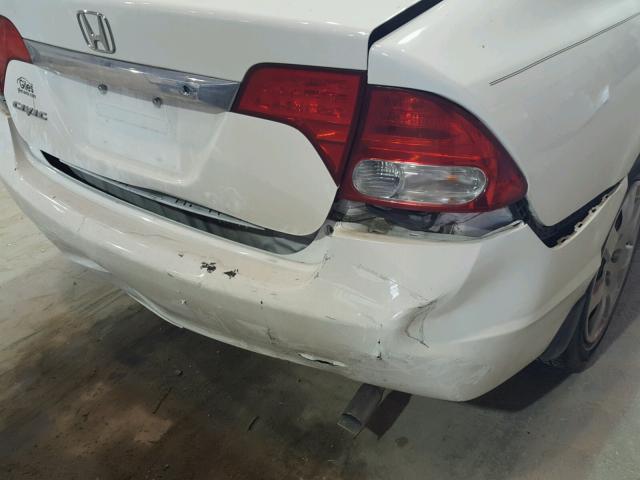 2HGFA16509H360654 - 2009 HONDA CIVIC LX WHITE photo 9