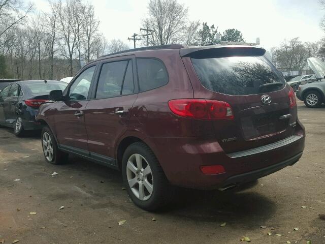 5NMSH13E78H194276 - 2008 HYUNDAI SANTA FE S BURGUNDY photo 3