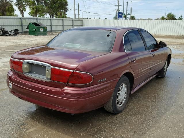 1G4HP54K924144502 - 2002 BUICK LESABRE CU RED photo 4