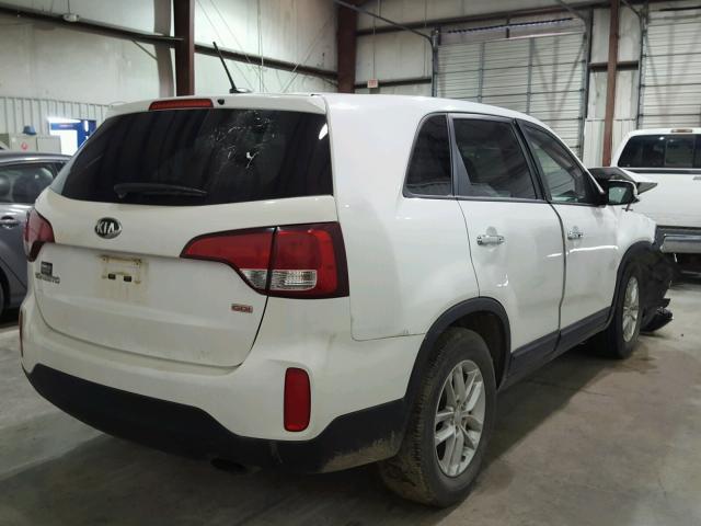 5XYKT3A69EG442894 - 2014 KIA SORENTO LX WHITE photo 4