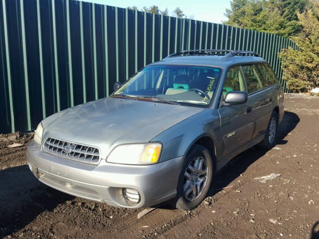 4S3BH675837660742 - 2003 SUBARU LEGACY OUT GREEN photo 2