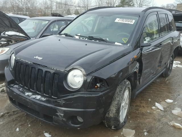 1J8FF47W07D370757 - 2007 JEEP COMPASS BLACK photo 2