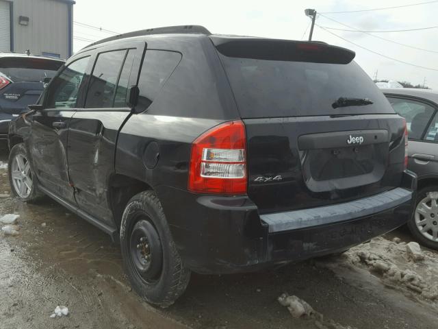 1J8FF47W07D370757 - 2007 JEEP COMPASS BLACK photo 3