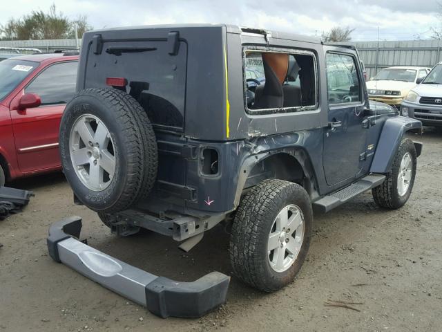 1J8FA54178L552122 - 2008 JEEP WRANGLER S BLUE photo 4