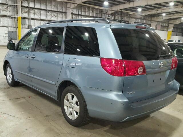 5TDZK23C48S182636 - 2008 TOYOTA SIENNA CE BLUE photo 3