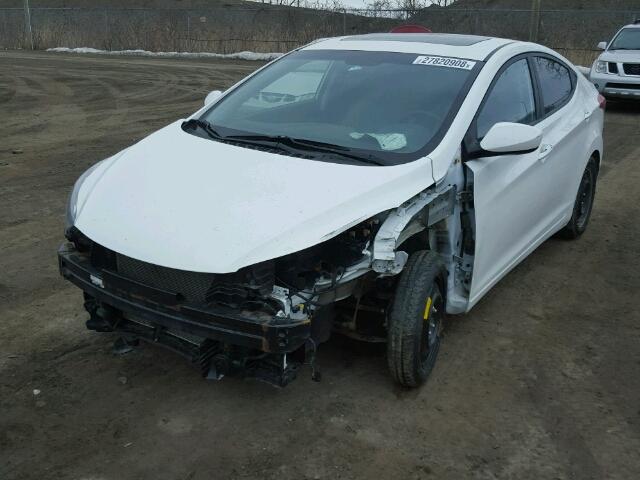 5NPDH4AE7DH328259 - 2013 HYUNDAI ELANTRA GL WHITE photo 2