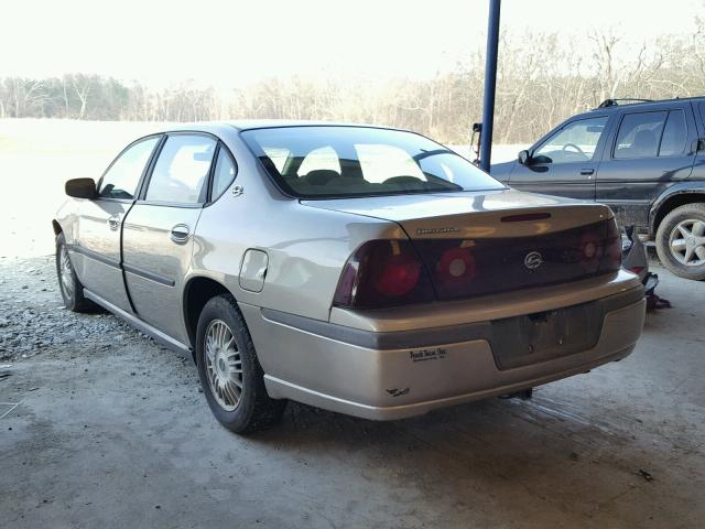 2G1WF52E429295331 - 2002 CHEVROLET IMPALA GOLD photo 3