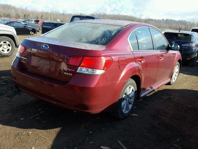 4S3BMBC68B3251374 - 2011 SUBARU LEGACY 2.5 MAROON photo 4