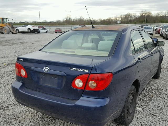 1NXBR32E68Z040589 - 2008 TOYOTA COROLLA CE BLUE photo 4