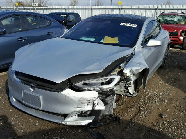5YJSA1E49HF217342 - 2017 TESLA MODEL S Արծաթագույն լուսանկար 2