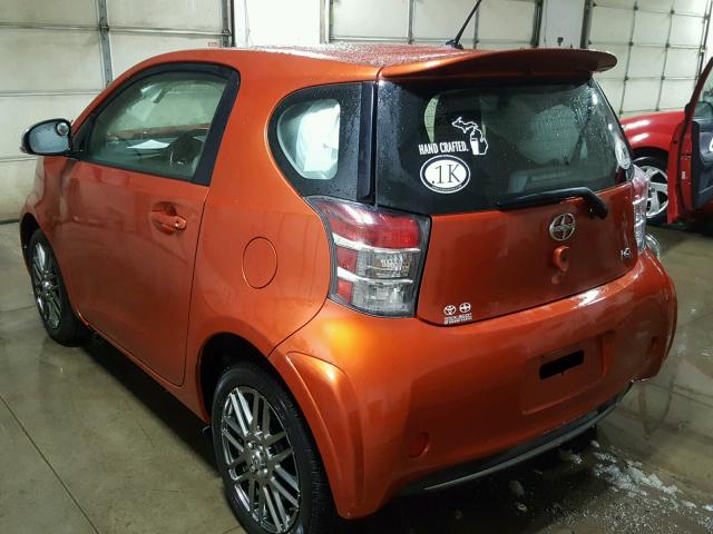 JTNJJXB00CJ015096 - 2012 TOYOTA SCION IQ ORANGE photo 3