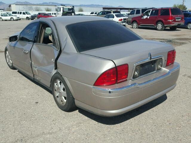 1LNHM86S72Y682339 - 2002 LINCOLN LS GOLD photo 3