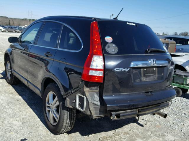 5J6RE4H56AL085713 - 2010 HONDA CR-V EX BLACK photo 3