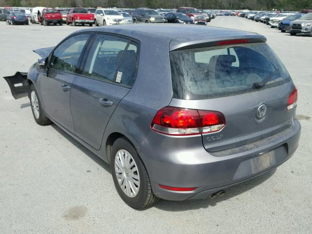 WVWDA7AJ7AW343417 - 2010 VOLKSWAGEN GOLF GRAY photo 3