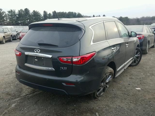 5N1AL0MM8DC345382 - 2013 INFINITI JX35 BASE GRAY photo 4