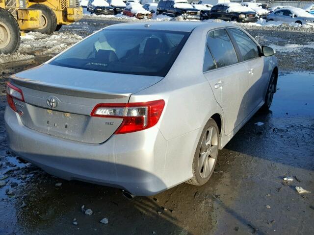 4T1BK1FK8CU005750 - 2012 TOYOTA CAMRY SE GRAY photo 4