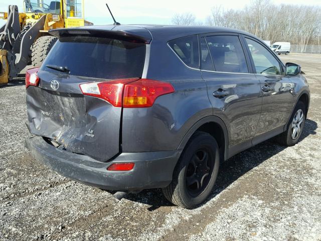 JTMBFREVXFJ037589 - 2015 TOYOTA RAV4 LE GRAY photo 4