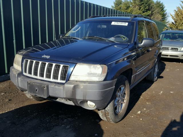 1J4GW48N14C392618 - 2004 JEEP GRAND CHER BLUE photo 2