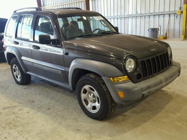 1J4GL48K75W654074 - 2005 JEEP LIBERTY SP CHARCOAL photo 1