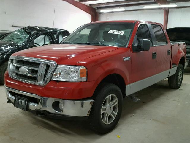 1FTPW04548KD53182 - 2008 FORD F150 SUPER RED photo 2