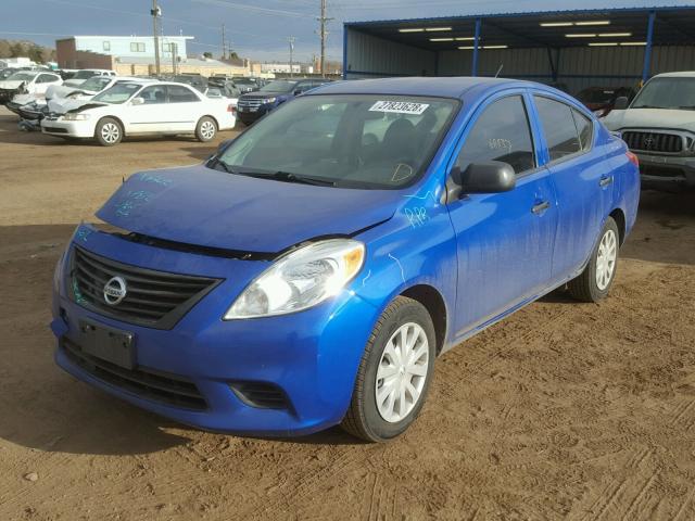 3N1CN7APXDL863676 - 2013 NISSAN VERSA S BLUE photo 2