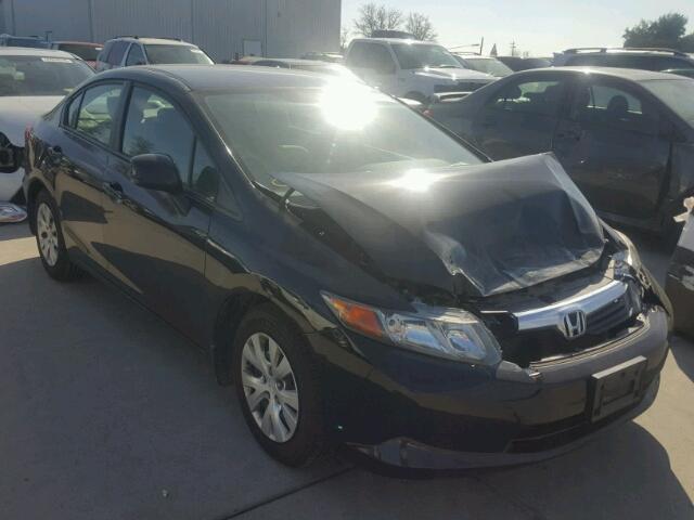 19XFB2F54CE388431 - 2012 HONDA CIVIC LX BLACK photo 1