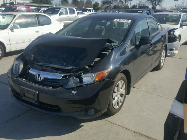 19XFB2F54CE388431 - 2012 HONDA CIVIC LX BLACK photo 2