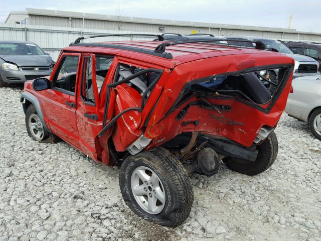 1J4FJ68S7VL541546 - 1997 JEEP CHEROKEE S RED photo 3