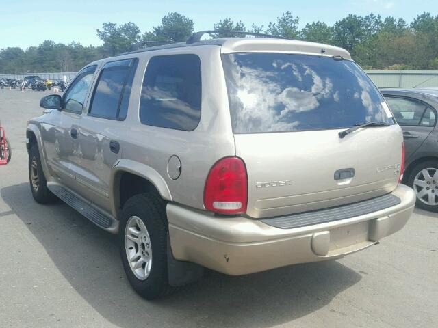 1D4HS48N23F533833 - 2003 DODGE DURANGO SL TAN photo 3