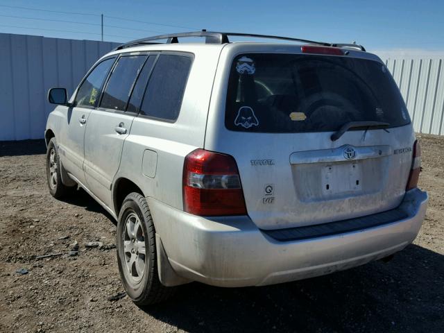 JTEGP21A140029859 - 2004 TOYOTA HIGHLANDER SILVER photo 3