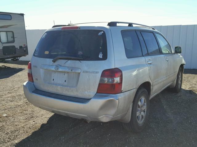 JTEGP21A140029859 - 2004 TOYOTA HIGHLANDER SILVER photo 4