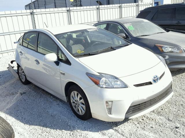 JTDKN3DP8D3047168 - 2013 TOYOTA PRIUS PLUG WHITE photo 1