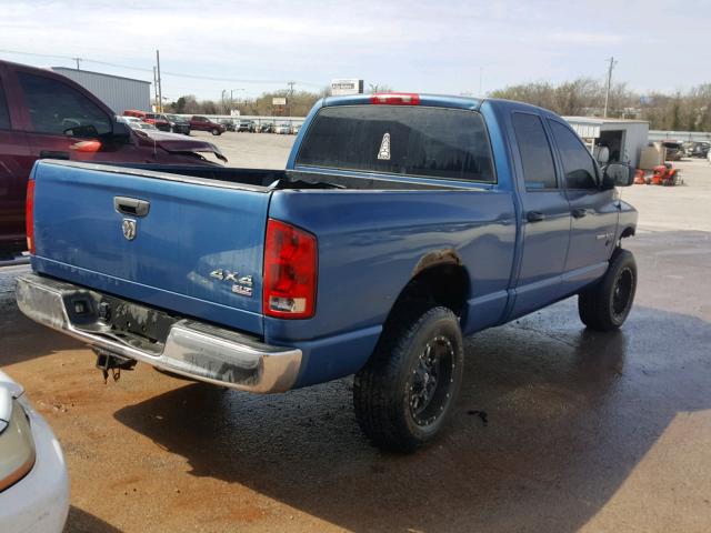 1D7HU18D15S270148 - 2005 DODGE RAM 1500 S BLUE photo 4