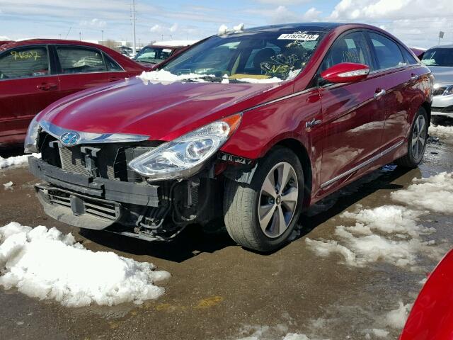 KMHEC4A49BA010752 - 2011 HYUNDAI SONATA HYB RED photo 2