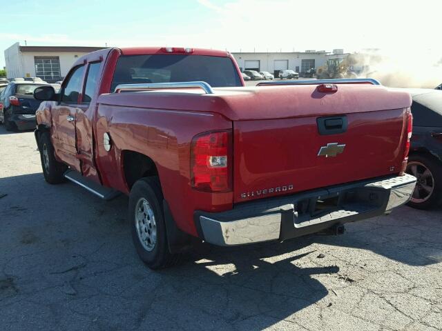 2GCEC19J371610553 - 2007 CHEVROLET SILVERADO RED photo 3