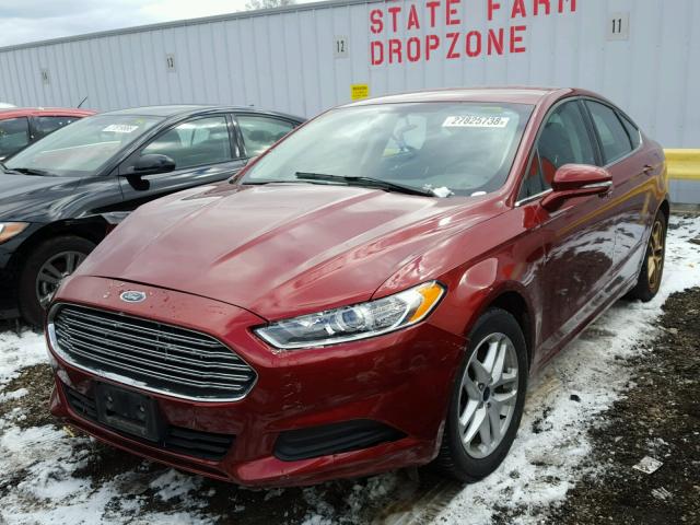 3FA6P0HDXER364131 - 2014 FORD FUSION SE ORANGE photo 2