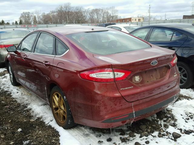 3FA6P0HDXER364131 - 2014 FORD FUSION SE ORANGE photo 3