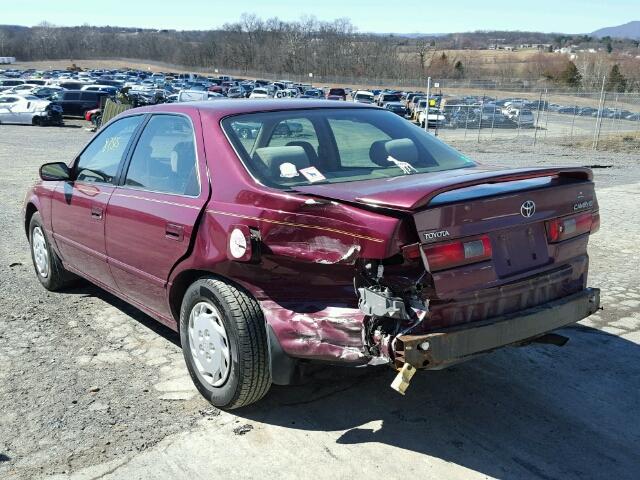 4T1BG22KXVU143127 - 1997 TOYOTA CAMRY CE MAROON photo 3