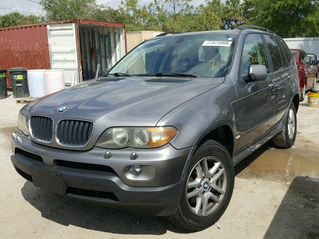 5UXFA13574LU46203 - 2004 BMW X5 3.0I GRAY photo 2