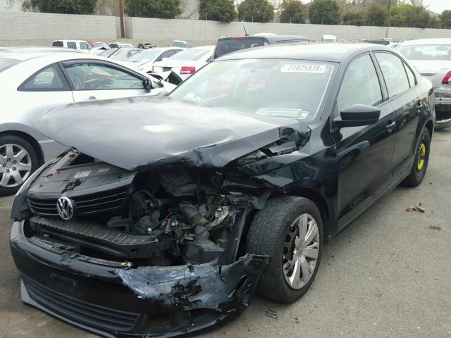 3VW2K7AJ9CM394714 - 2012 VOLKSWAGEN JETTA BASE 黑色 照片 2