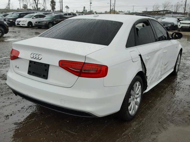 WAUAFAFLXFA066548 - 2015 AUDI A4 PREMIUM WHITE photo 4